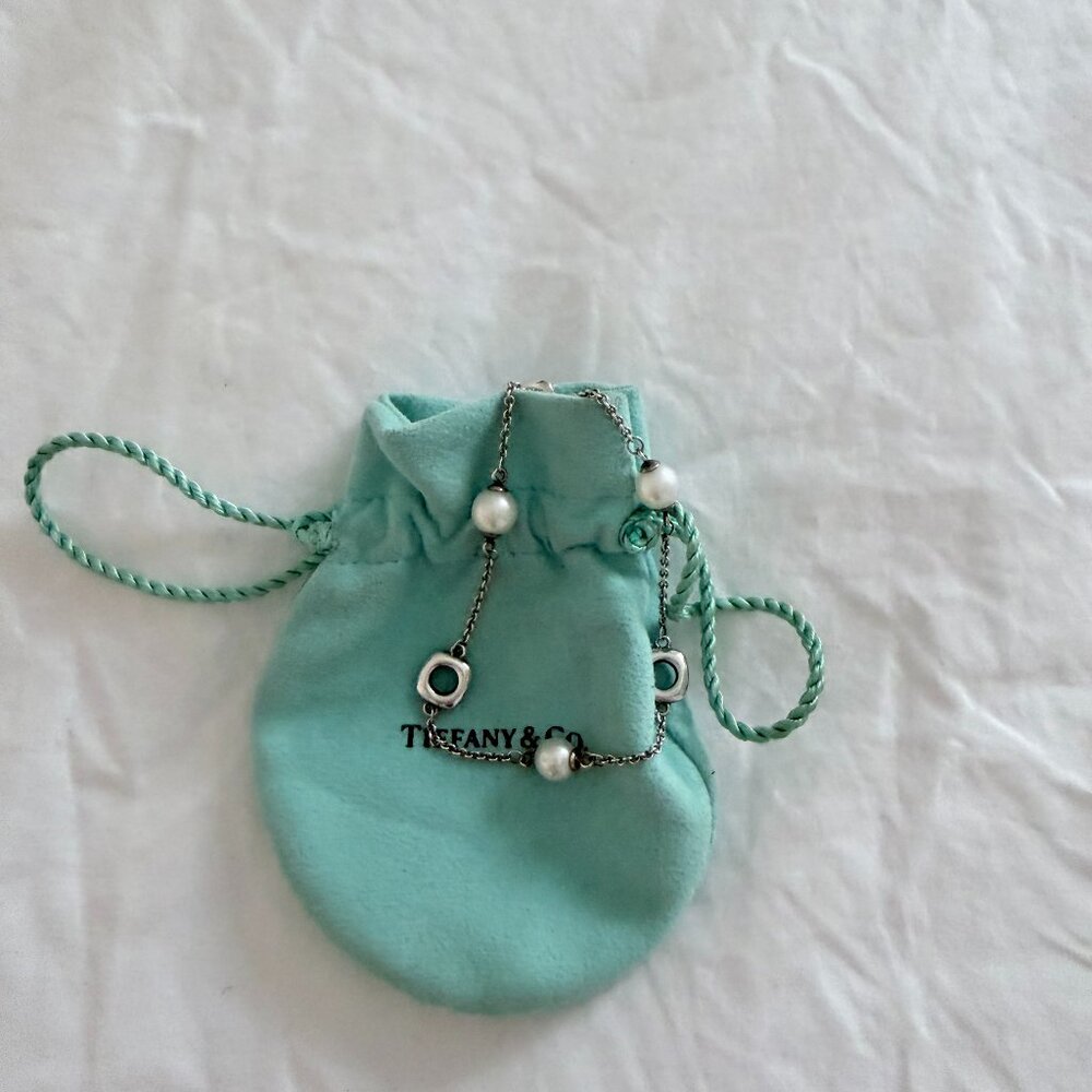 Tiffany & Co Sterling Silver and Pearl Bracelet